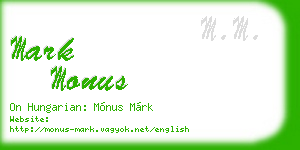 mark monus business card